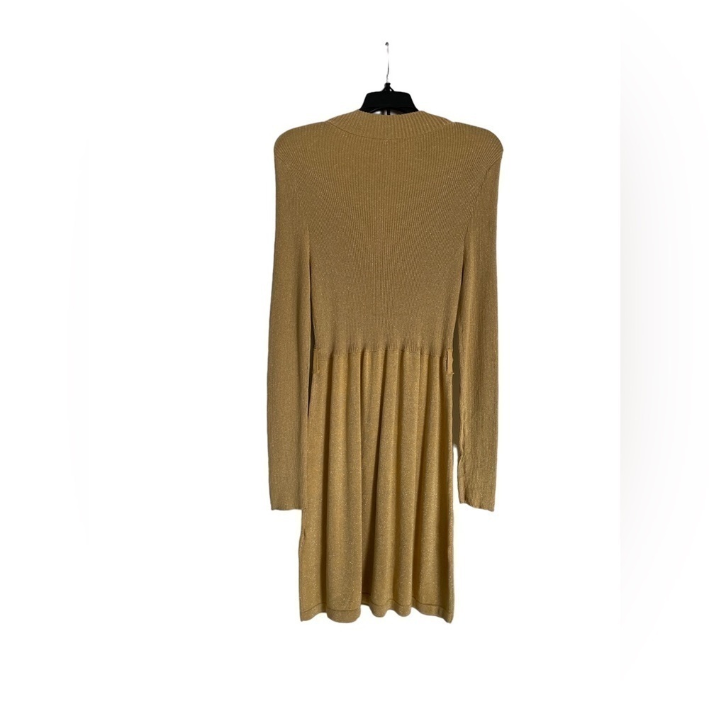 Free People French Girl Sweater Minidress In Gold - Picture 5 of 6